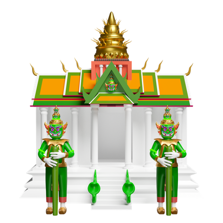 Templo tailandés  3D Icon