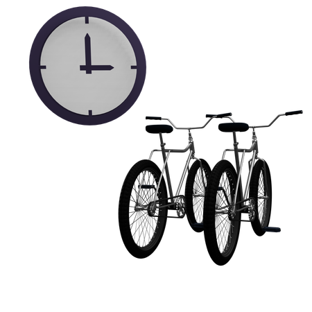 Hora da bicicleta  3D Icon