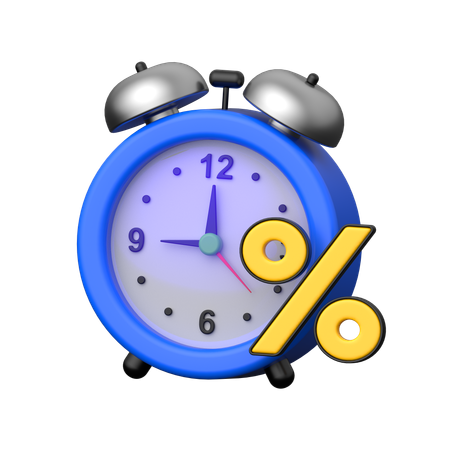 Tempo de desconto  3D Icon