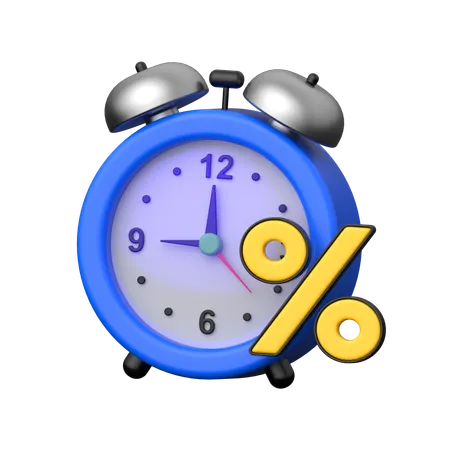 Tempo de desconto  3D Icon