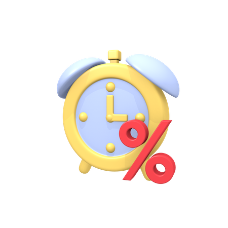 Tempo de desconto  3D Icon