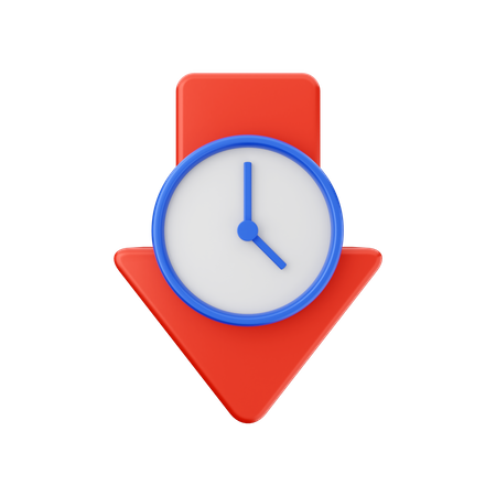 Diminuir o tempo  3D Icon