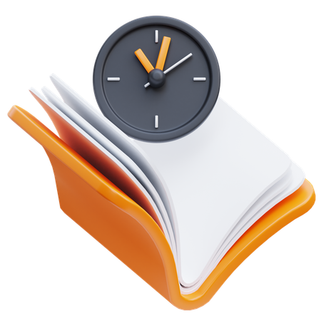 Tempo de estudo  3D Icon
