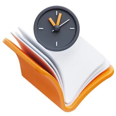 Tempo de estudo  3D Icon