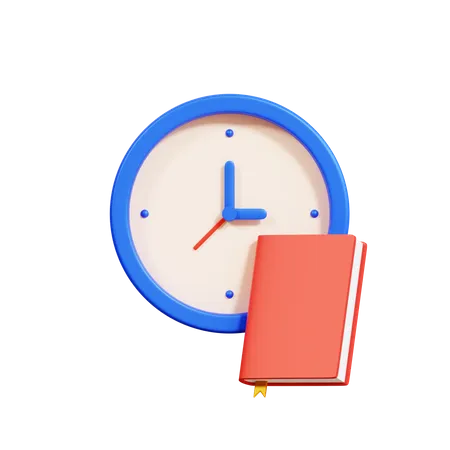 Tempo de estudo  3D Icon