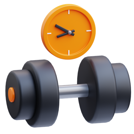 Tempo de exercício  3D Icon