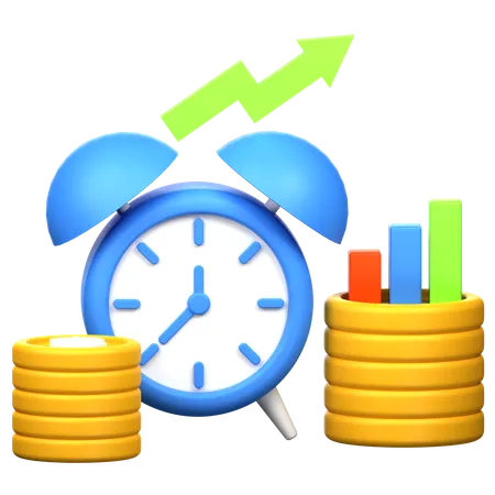 Tempo de investimento  3D Icon