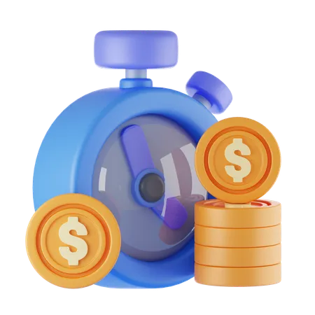 Tempo de investimento  3D Icon