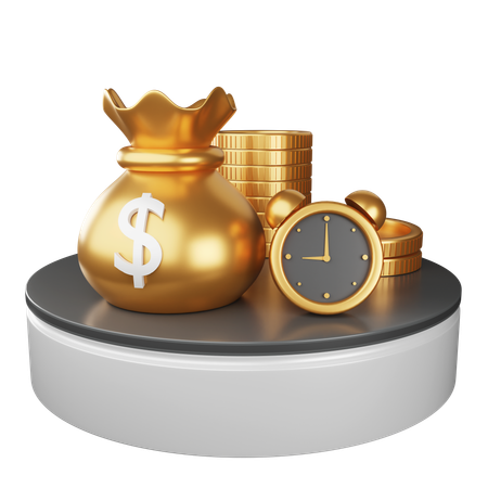 Tempo de investimento  3D Icon