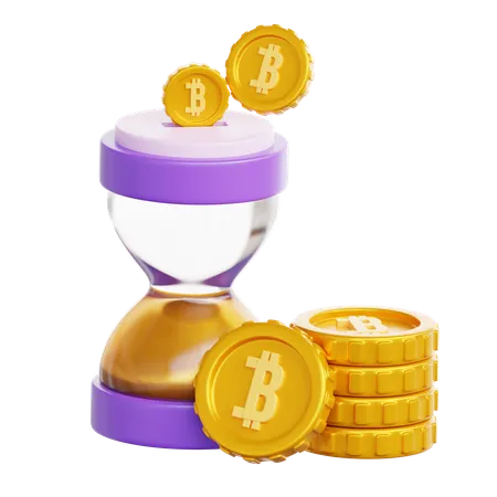 Tempo de investimento em bitcoin  3D Icon