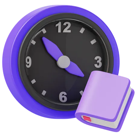 Tempo de leitura  3D Icon