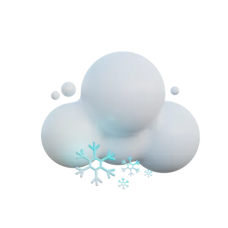 Tempo nevado  3D Icon