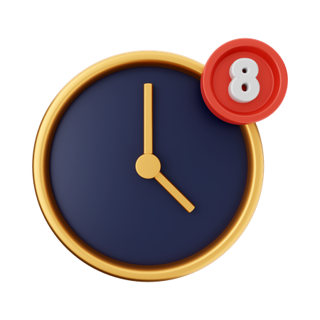 Hora da notificação  3D Icon