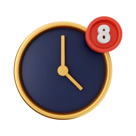 Hora da notificação  3D Icon