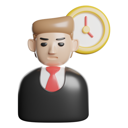 Tempo de trabalho  3D Icon