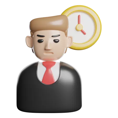 Tempo de trabalho  3D Icon