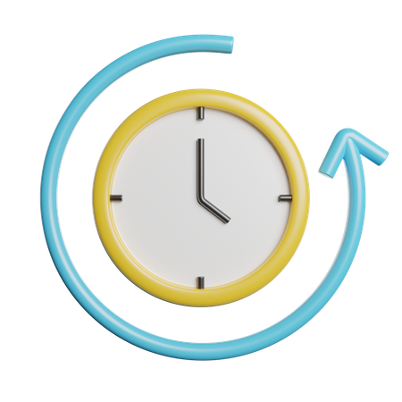 Tempo de volta  3D Icon