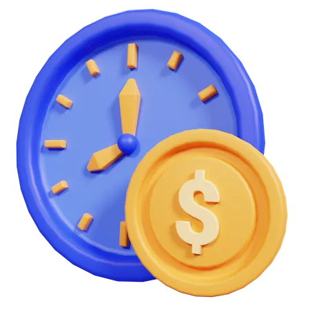 Tempo dinheiro  3D Icon
