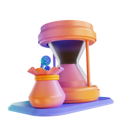 Tempo é dinheiro  3D Illustration