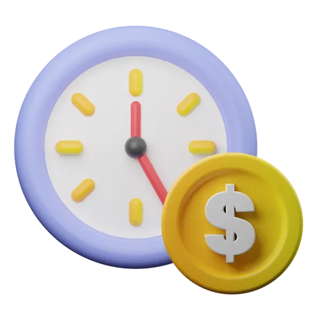 Tempo é dinheiro  3D Illustration