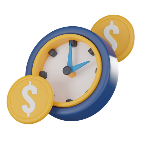 Tempo financeiro  3D Icon