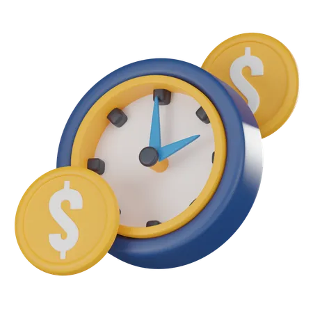 Tempo financeiro  3D Icon