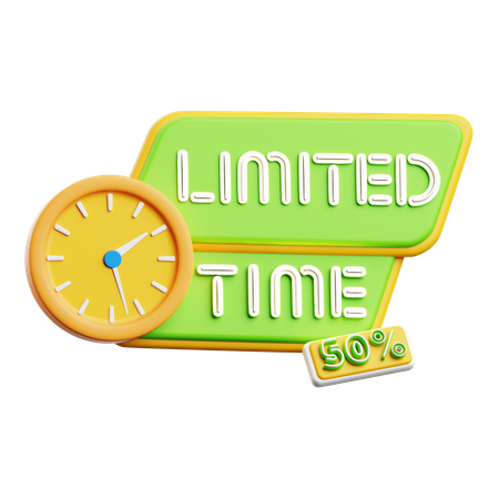 Tempo limitado  3D Icon