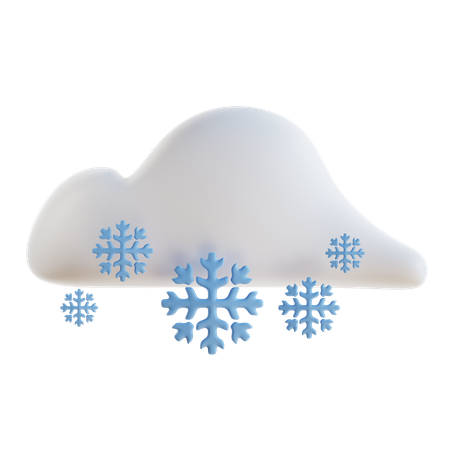 Tempo nevado  3D Icon