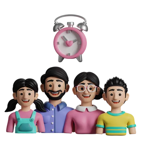 Tempo para a família  3D Icon