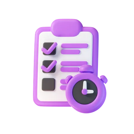 Tempo de tarefa  3D Icon