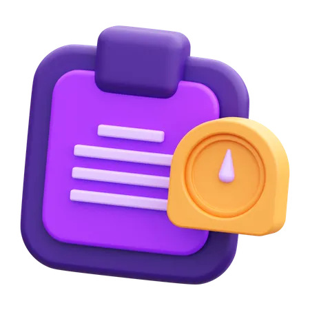 Tempo de tarefa  3D Icon