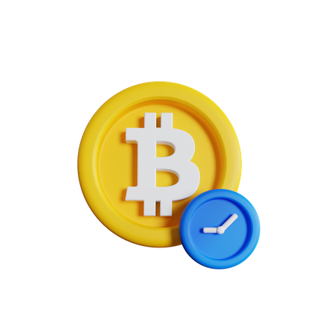 Temporizador de bitcoin  3D Icon