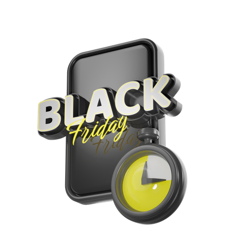 Temporizador de sexta-feira negra  3D Icon
