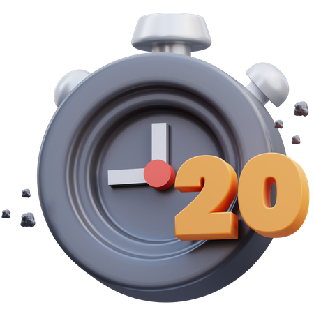 Temporizador de 20 segundos  3D Icon
