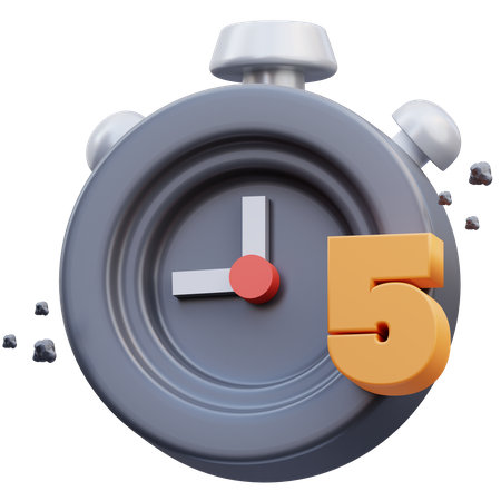 Temporizador de 5 segundos  3D Icon