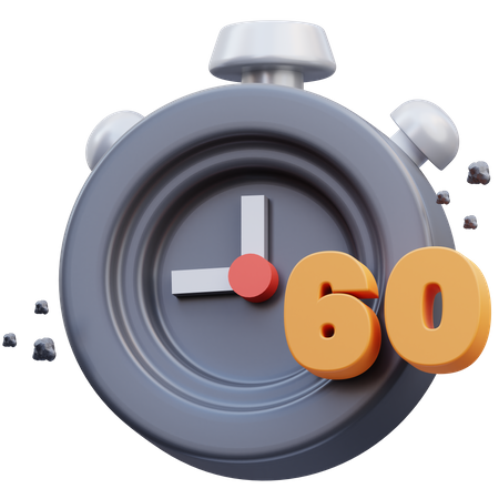 Temporizador de 60 segundos  3D Icon