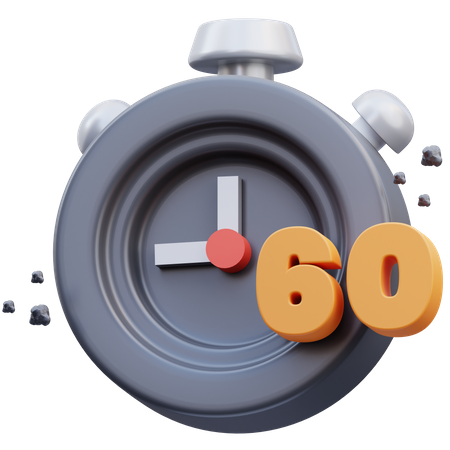 Temporizador de 60 segundos  3D Icon