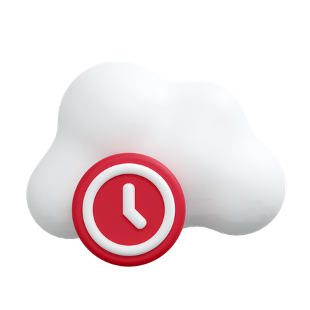 Temporizador de cuenta regresiva en la nube  3D Icon