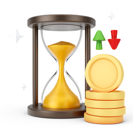 Temporizador de dinero  3D Icon