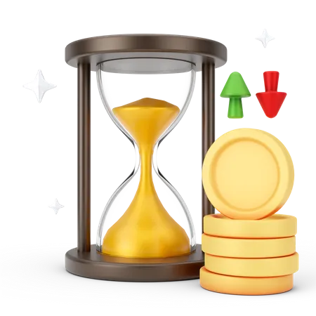 Temporizador de dinero  3D Icon