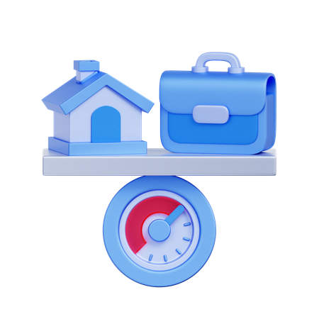 Temporizador de equilibrio entre vida laboral y personal  3D Icon