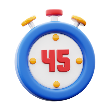 Temporizador de jogo de 45 minutos  3D Icon