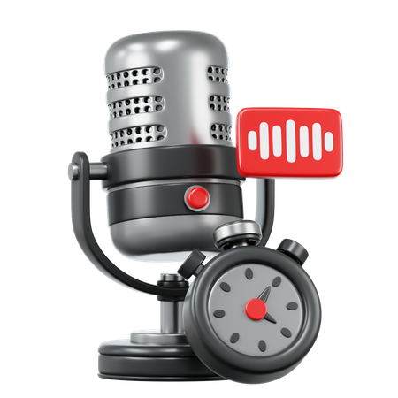 Temporizador de podcast  3D Icon