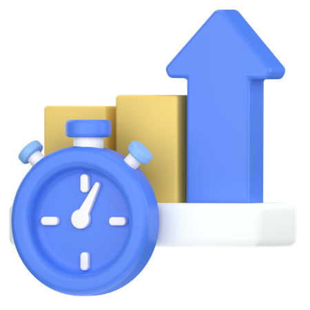 Croissance du temps  3D Icon