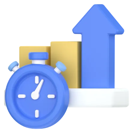 Croissance du temps  3D Icon