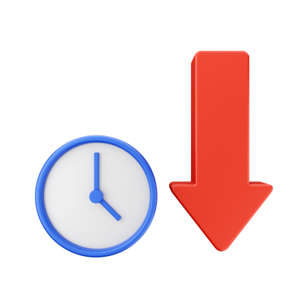 Diminuer le temps  3D Icon