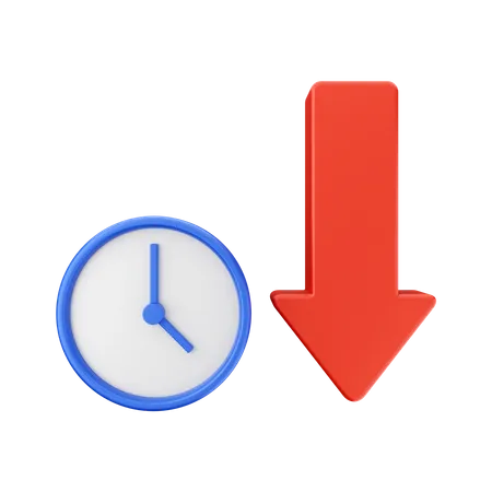 Diminuer le temps  3D Icon