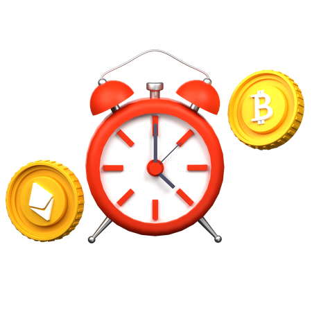 Temps de trading crypto  3D Icon