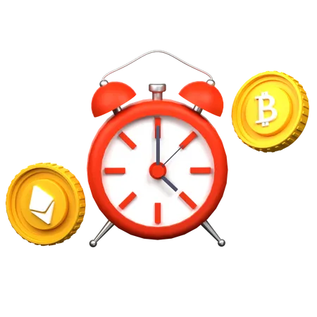 Temps de trading crypto  3D Icon
