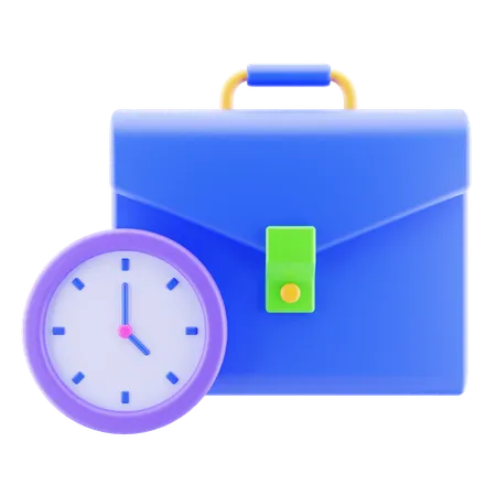 Temps de travail  3D Icon